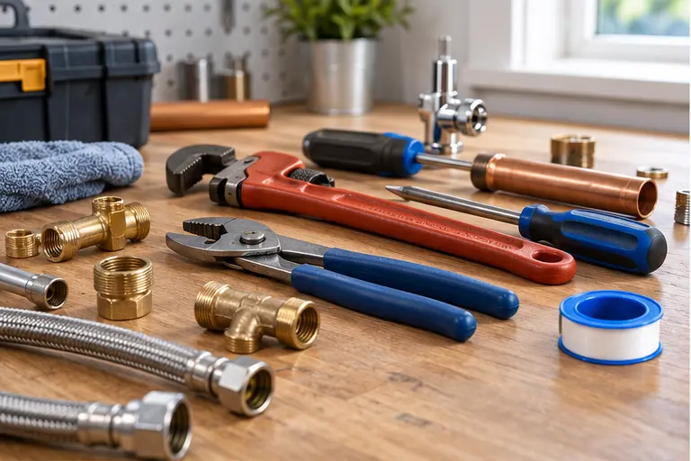 Professional residential plumbing tools and fittings