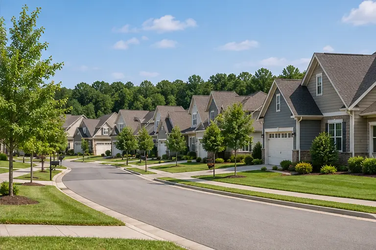 Neutral residential neighborhood representing service-area availability across the United States